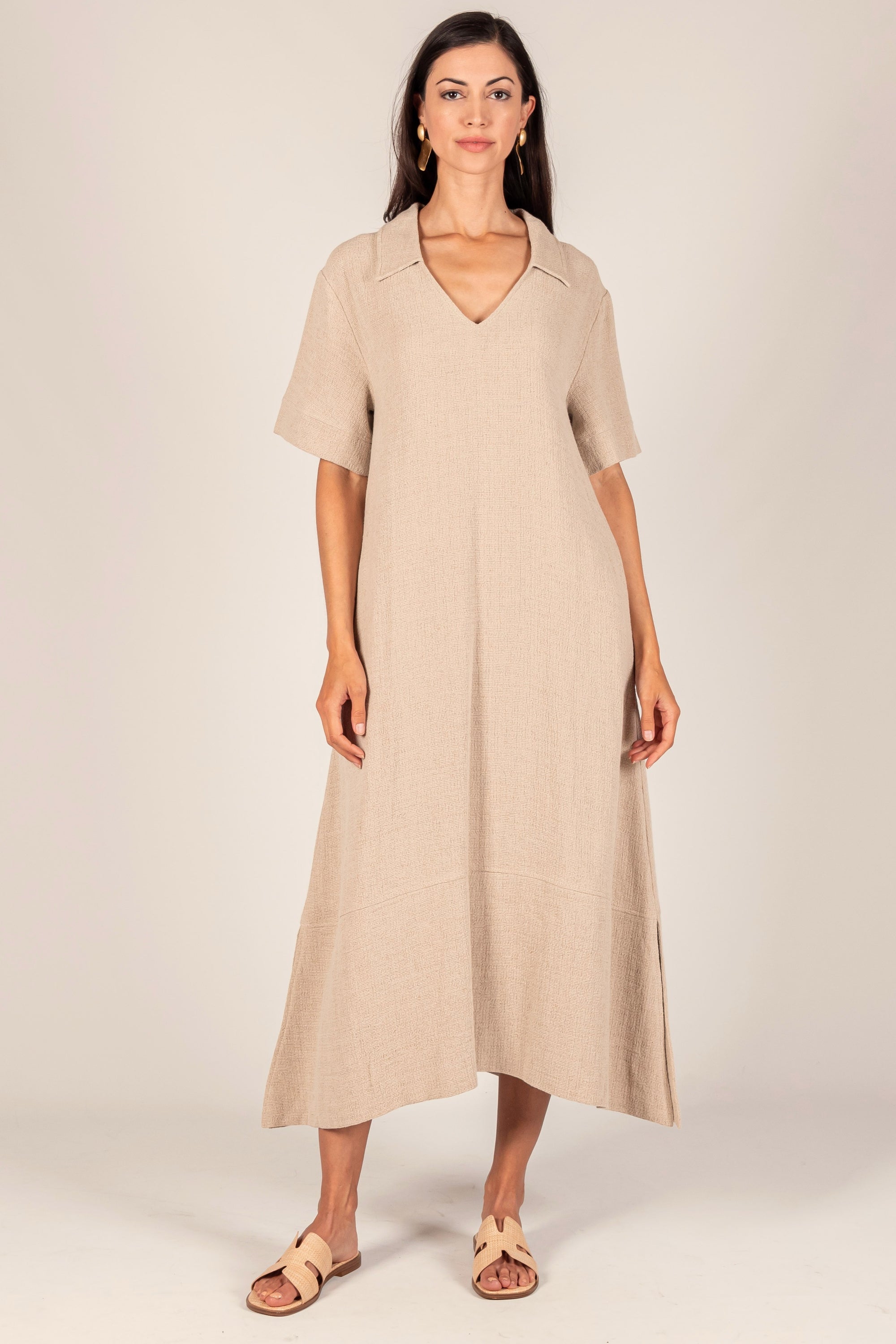 Tasi Collared Midi Dress