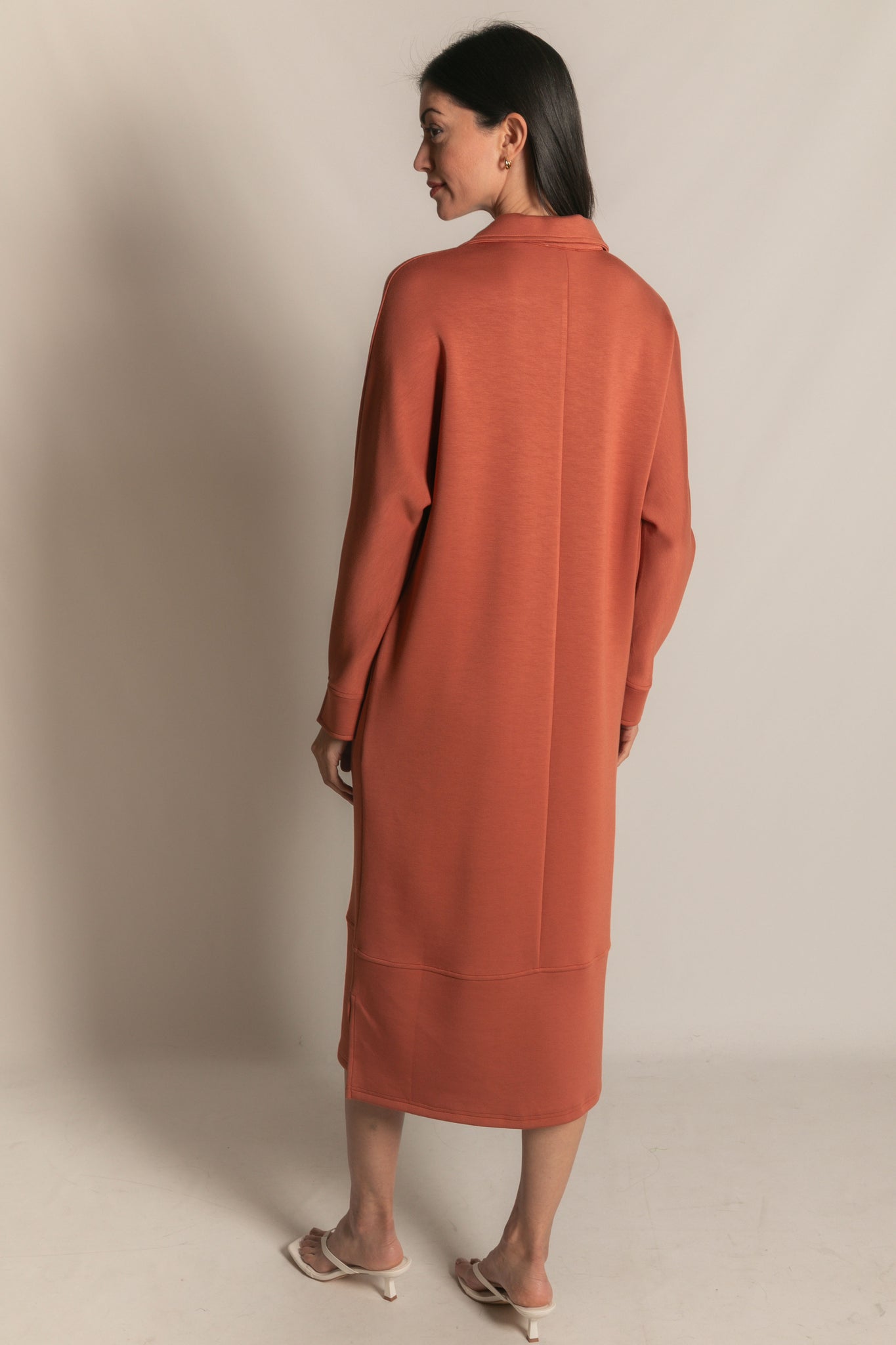 connie midi dress Connie Collared Midi Dress P.CILL