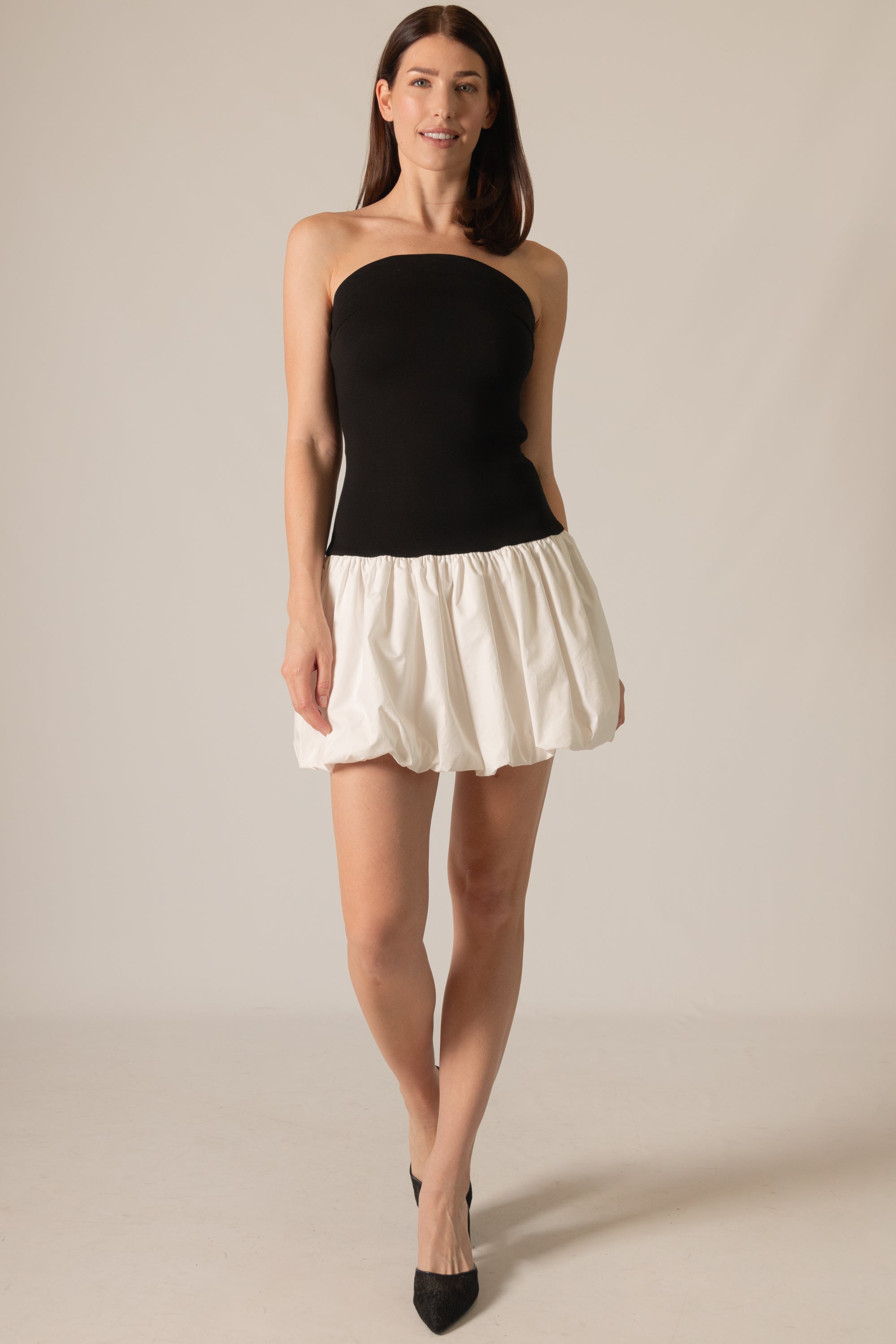 Kate Poplin Contrast Mini Dress