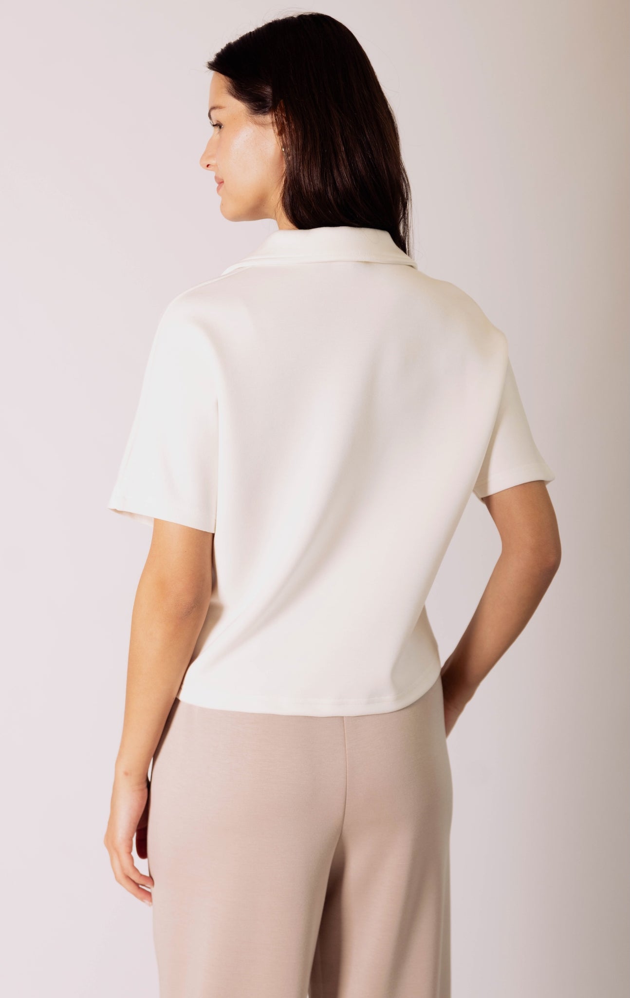 Millie Short Sleeve Zip Up Top – P.CILL